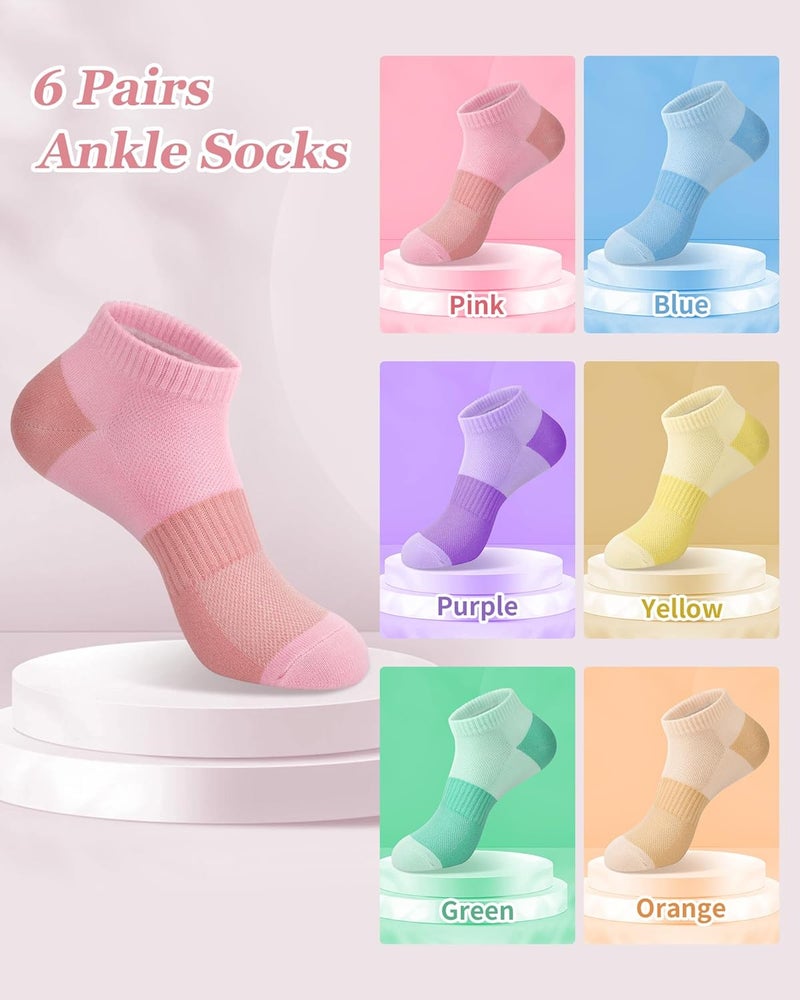 Darller 6 Pairs Ankle Socks for Women - Lightweight Low Cut No Show Casual Cotton Socks Breathable - Image 2